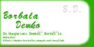 borbala demko business card