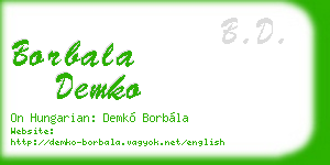 borbala demko business card